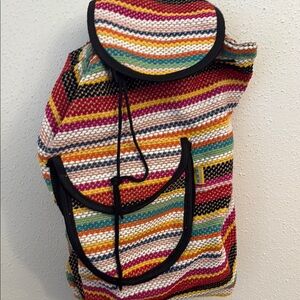 Colorful Striped Backpack
